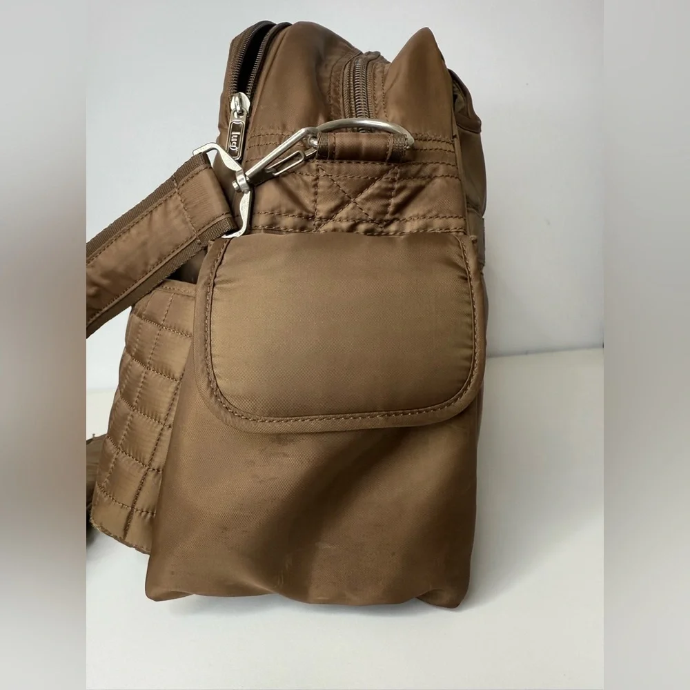 Lug Tuk Tuk Brown Quited Carry All Baby Diaper Bag Changing Pad Travel Overnight